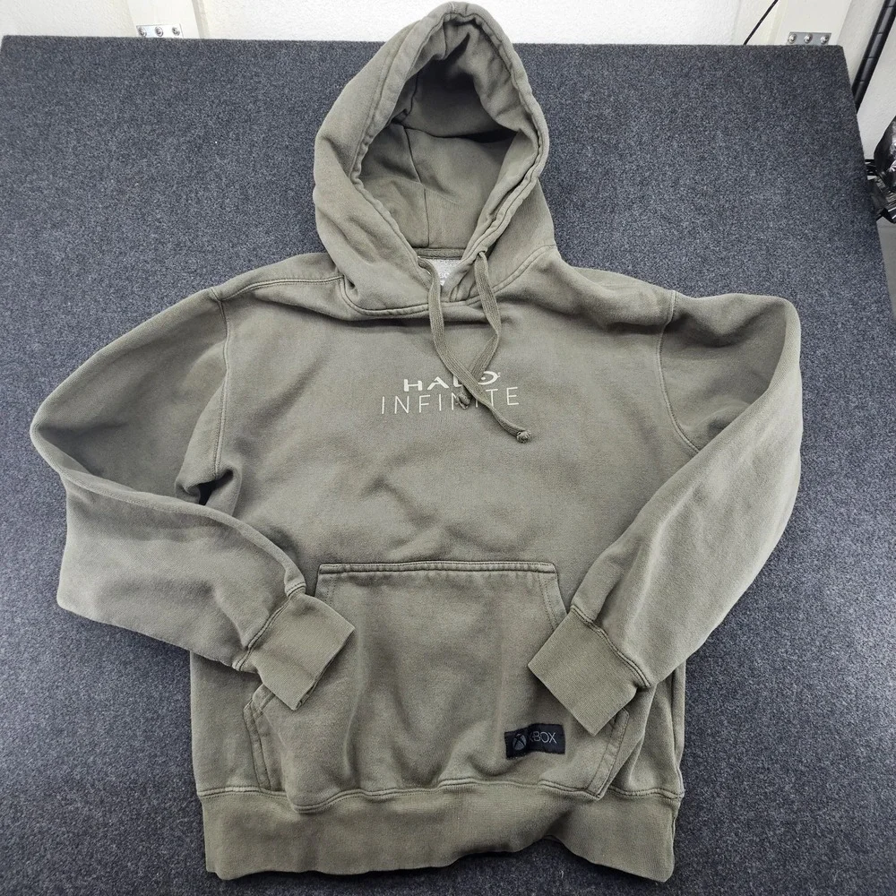 XBOX Hoodie Halo Infinite Olive green Xbox Gaming Console Hoodie Sm